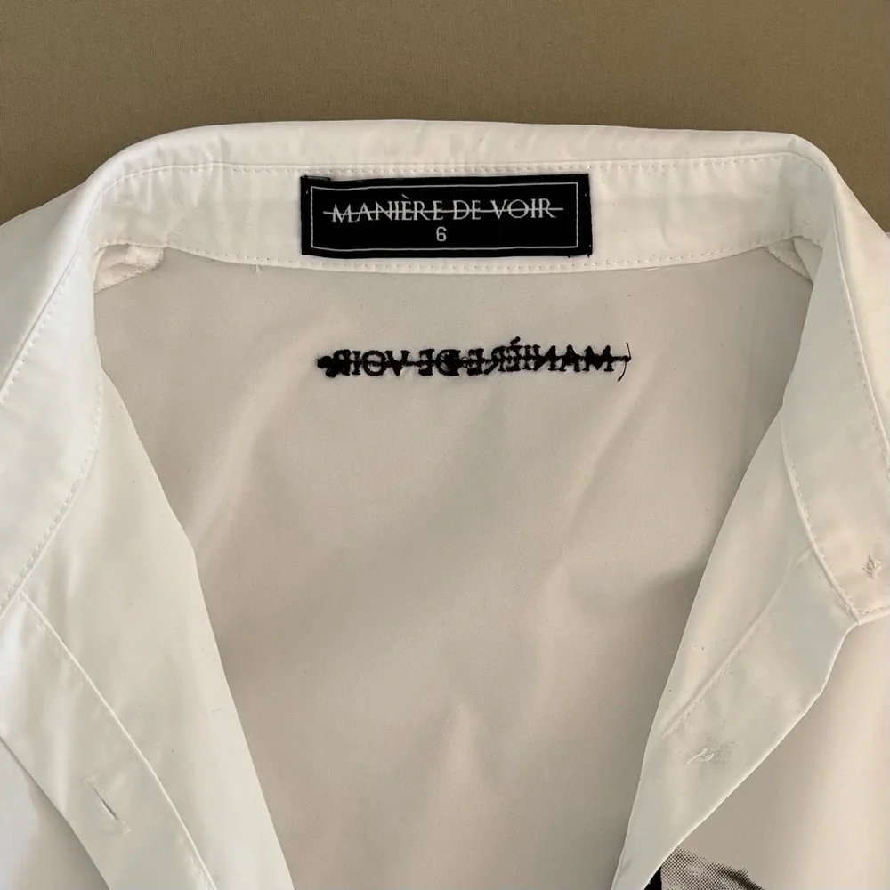 Maniere De Voir Shirt Dress No More Drama Size 6 - Picture 16 of 16